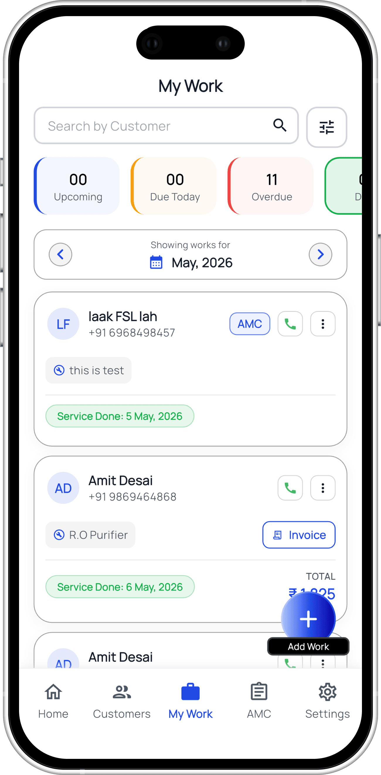 Schedule Services, Send Reminders & Manage AMC Plans